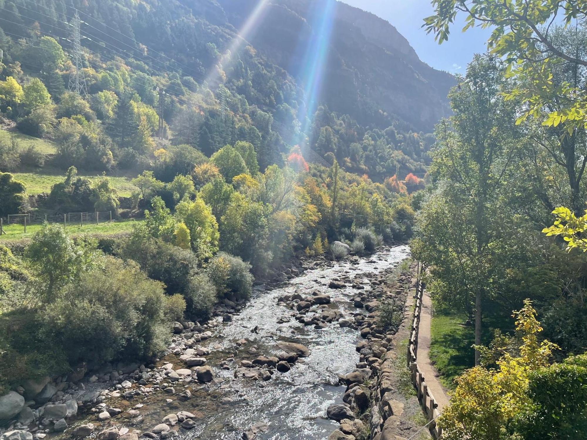 Calmfranc Atico Abuhardillado Con Vistas Al Rio Y La Montana Avistamiento De Ciervos En Canfranc Pueblo Extérieur photo